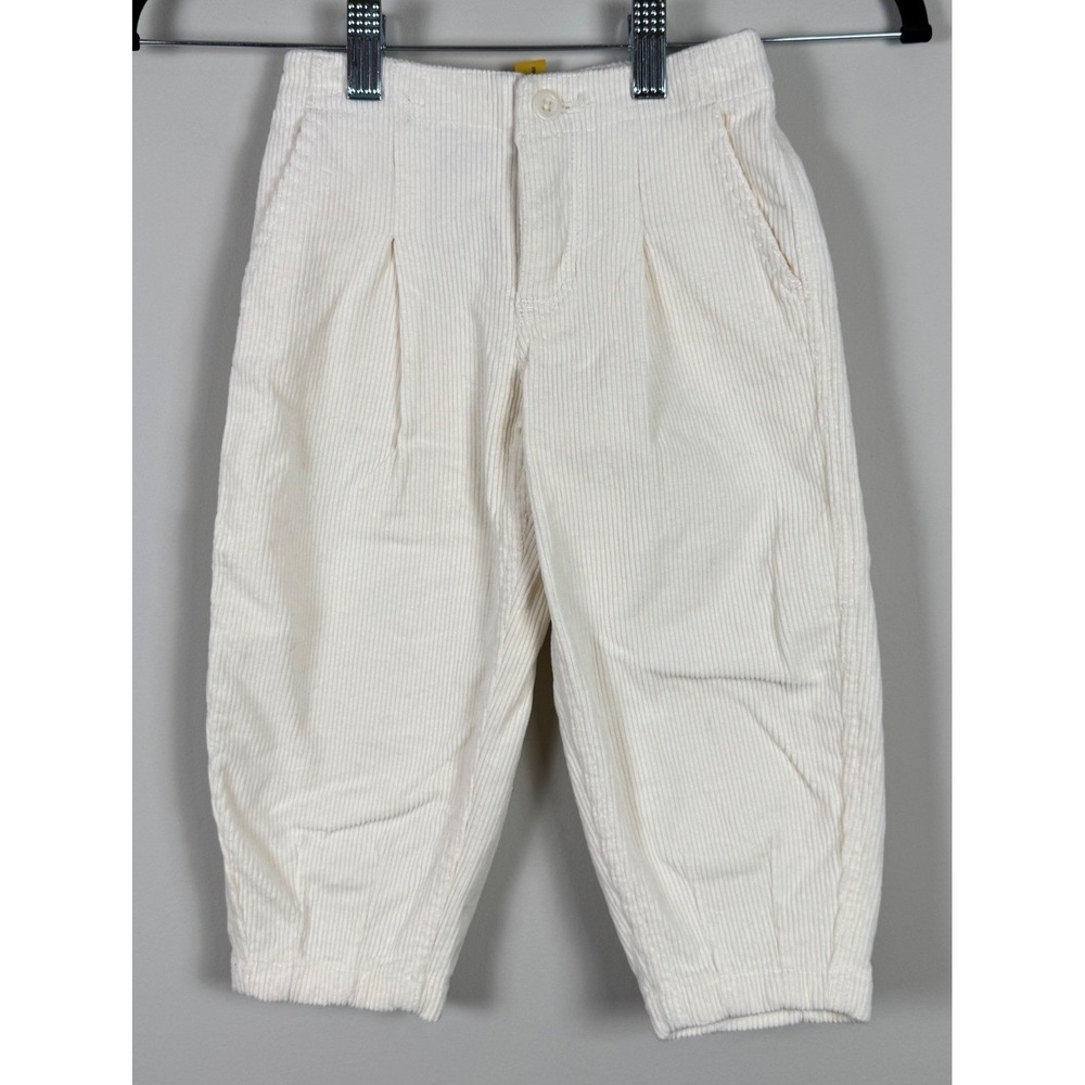 Polo Ralph Lauren Toddler Boys Cream Corduroy Pleated Pants Size 3/3T